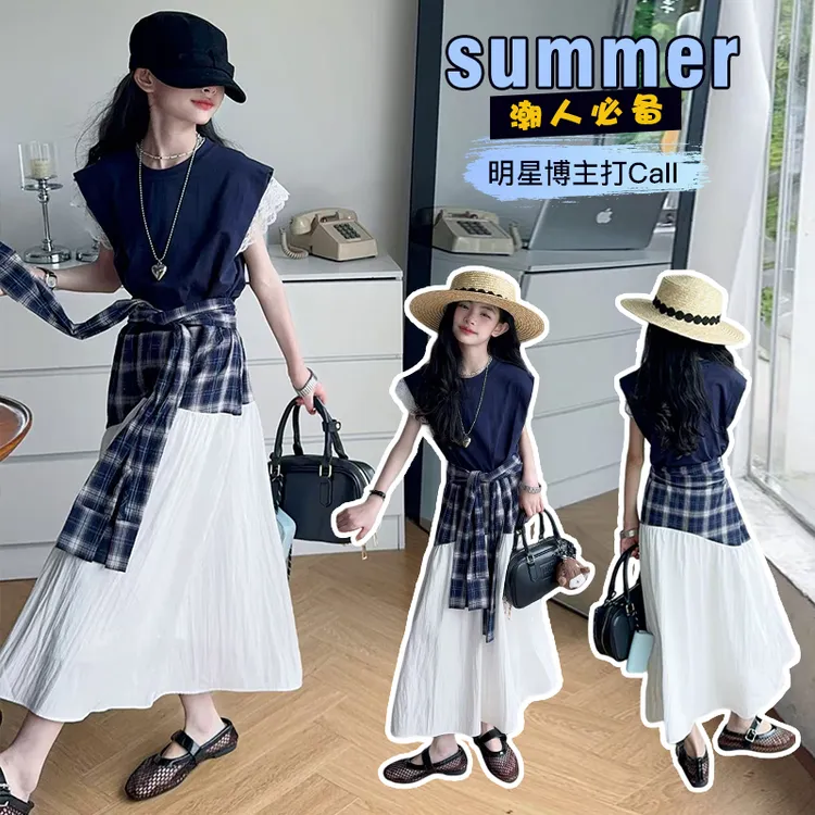 女童连衣裙夏季2025新款儿童夏装高级感独特漂亮女大童超好看裙子