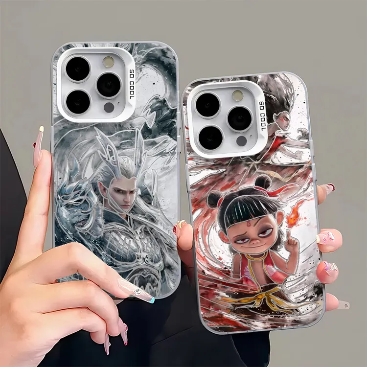 魔童哪吒熬光丙丙适用iphone16苹果15promax元气手机壳13软14