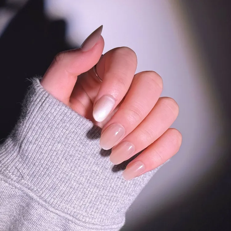 【极光猫眼】裸色渐变猫眼短款穿戴甲25年爆款气质日常穿戴甲片