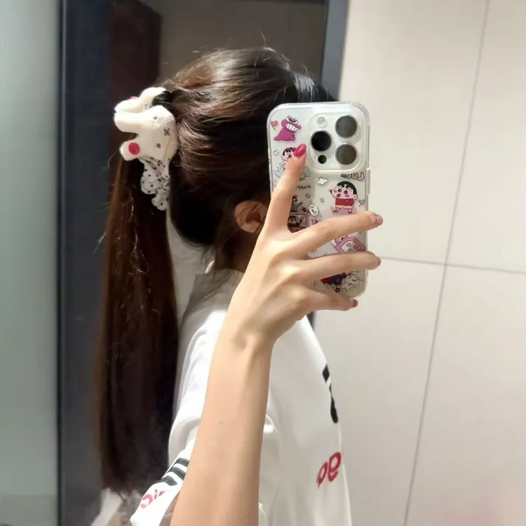 时尚可爱波点米菲兔巨显发量多香蕉夹后脑勺盘发百搭少女发饰