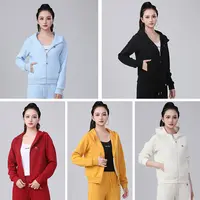 秋冬新款广场舞健身操全拉链开衫外套休闲户外运动大码上衣