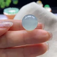 翡翠颈饰未镶嵌天空蓝圆珠16.3mm