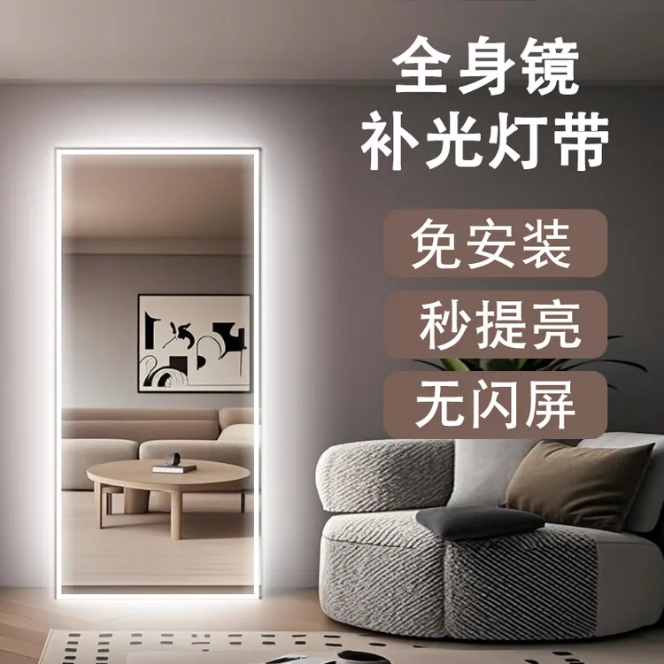 全身镜补光灯带免安装自粘插电镜前灯穿衣试用卫生间厕所补光氛围