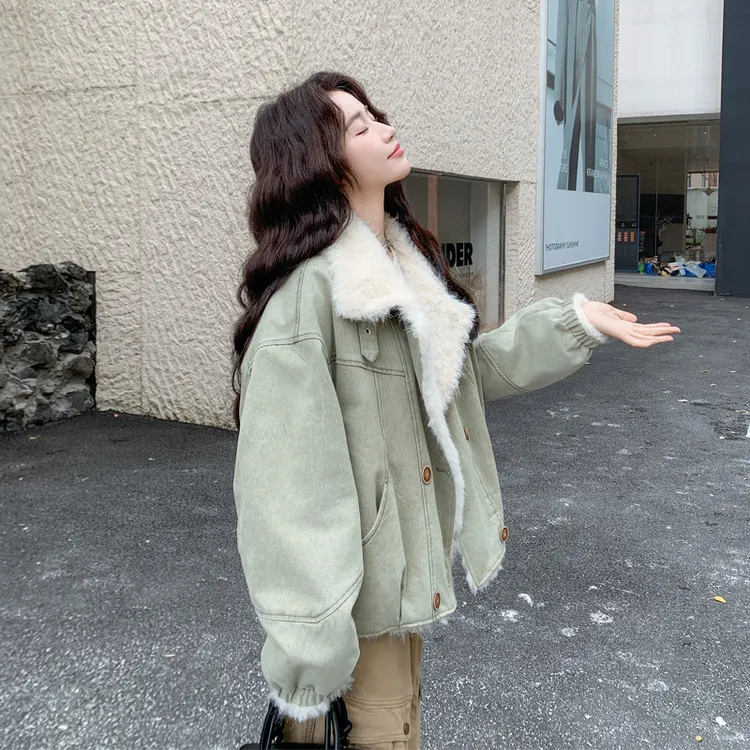 潮流酷飒加绒派克服2025冬季新款小众韩版ins风时尚加厚棉服外套