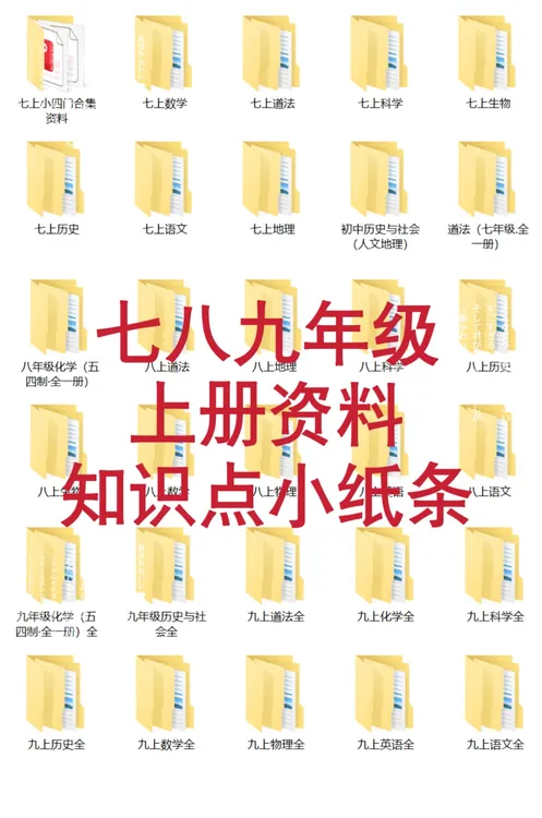 2025新七八九上知识点+每日默写小纸条