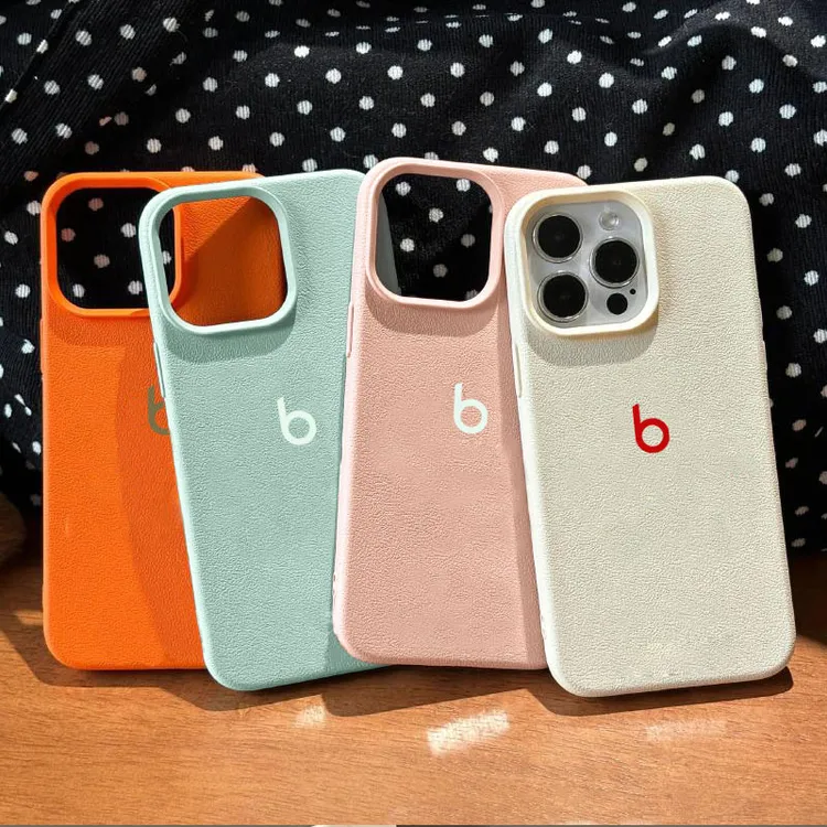 Beats适用苹果16/17手机壳iPhone15promax14荔枝纹13/12防摔11
