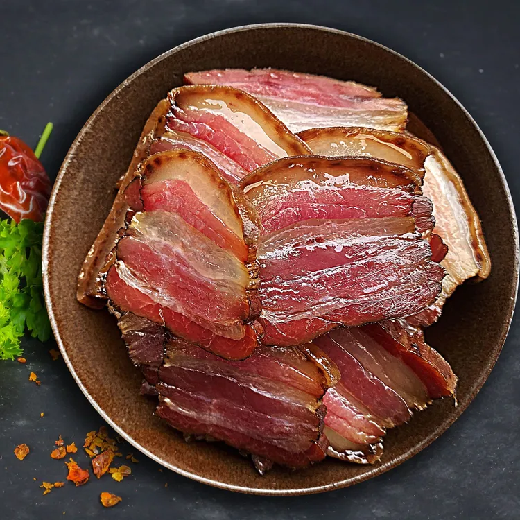 恩施土家柴火烟熏腊五花肉腊肉腊排骨烧皮发货
