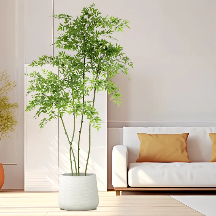 南天竹仿真绿植落地盆栽客厅家居装饰大型造景摆件植物轻奢直播间