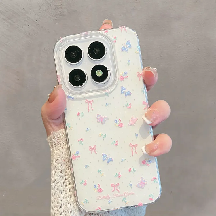 适用于小米17手机壳25113PN0EC新款xiaomi17标准版小清新蝴蝶大孔