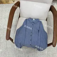 喜樂  2025双色织纯棉条纹翻领衬衫秋季新款百搭简约休闲女士上衣