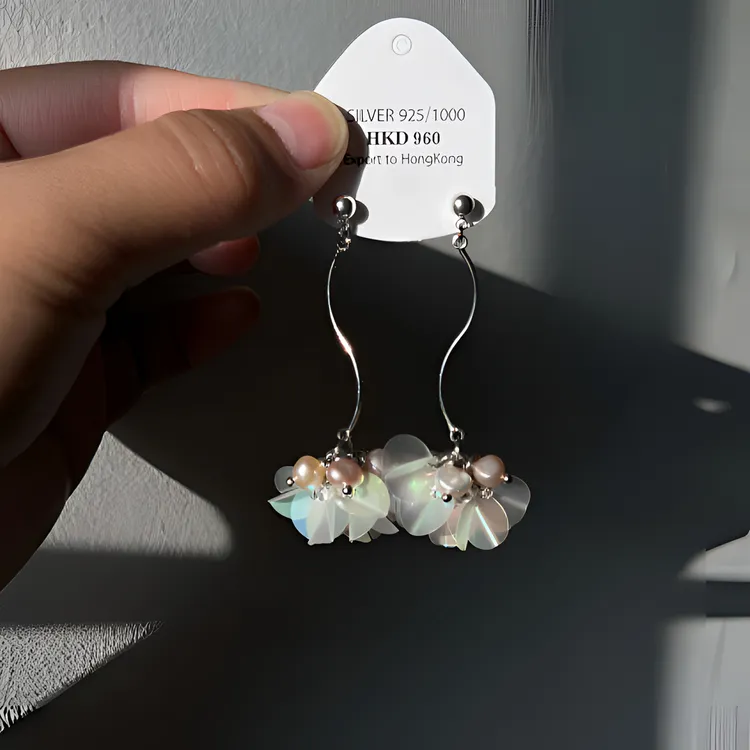 097气质原创设计手作长款耳环女轻奢日韩