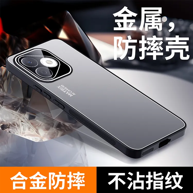 荣耀x60i手机壳新款LYN-AN00全包镜头膜防摔金属磨砂外壳男女适用