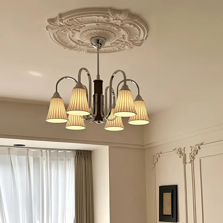 中古法式实木全光谱卧室吊灯包豪斯美式复古北欧奶油风餐厅客厅灯