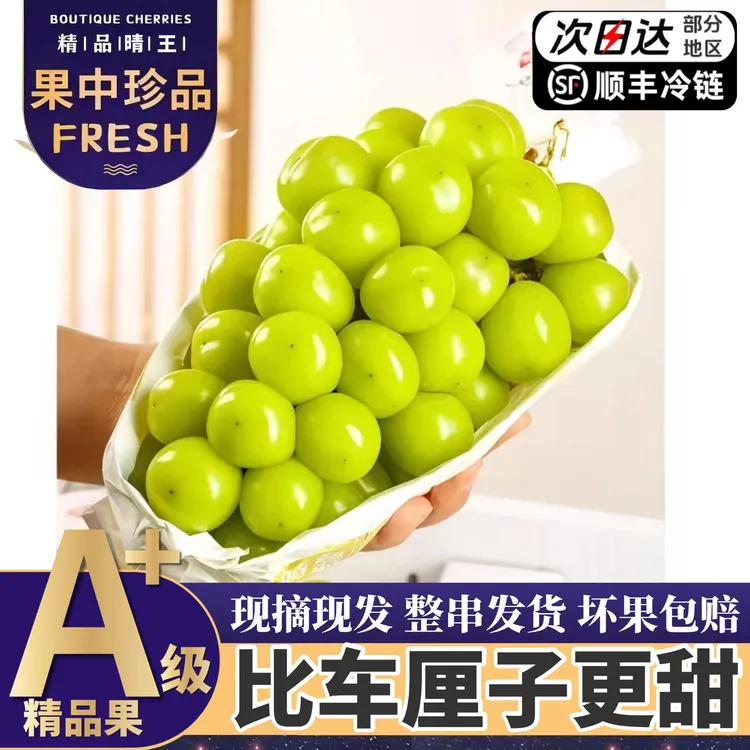 顺丰【5斤大果整箱】精品阳光玫瑰葡萄当季新鲜现摘3/5斤t