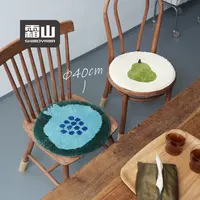 日本霜山水果图案绒坐垫餐桌椅子垫办公家用屁股垫季节通用凳子垫