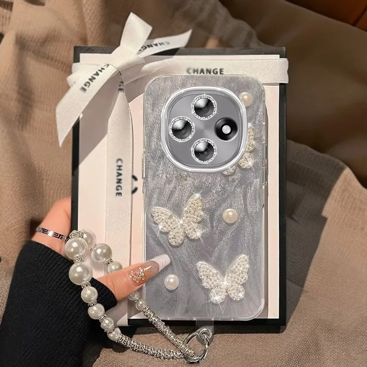 带镜头膜OPPOA6Pro手机壳5G珍珠蝴蝶PLN110软壳A6pro全包防摔羽纱