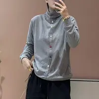 【衣布到味华华】半高领彩扣打底衫318款