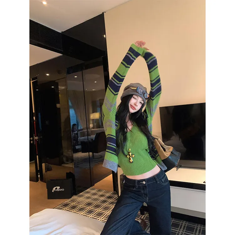 秋季时尚设计感慵懒百搭时尚宽松上衣两件套穿搭休闲百搭长裤套装