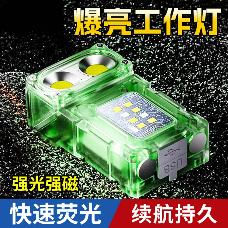 强光手电多功能磁吸感应头灯便携式户外登山照明灯可充电