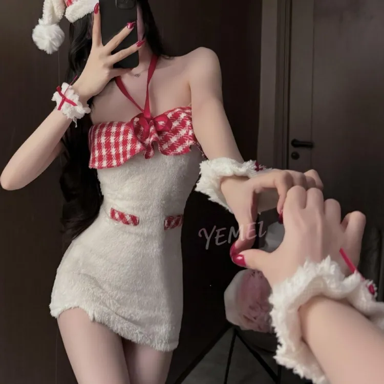 野莓私语⟪情迷圣诞屋⟫纯欲御姐包臀裙圣诞氛围感辣妹可爱短裙
