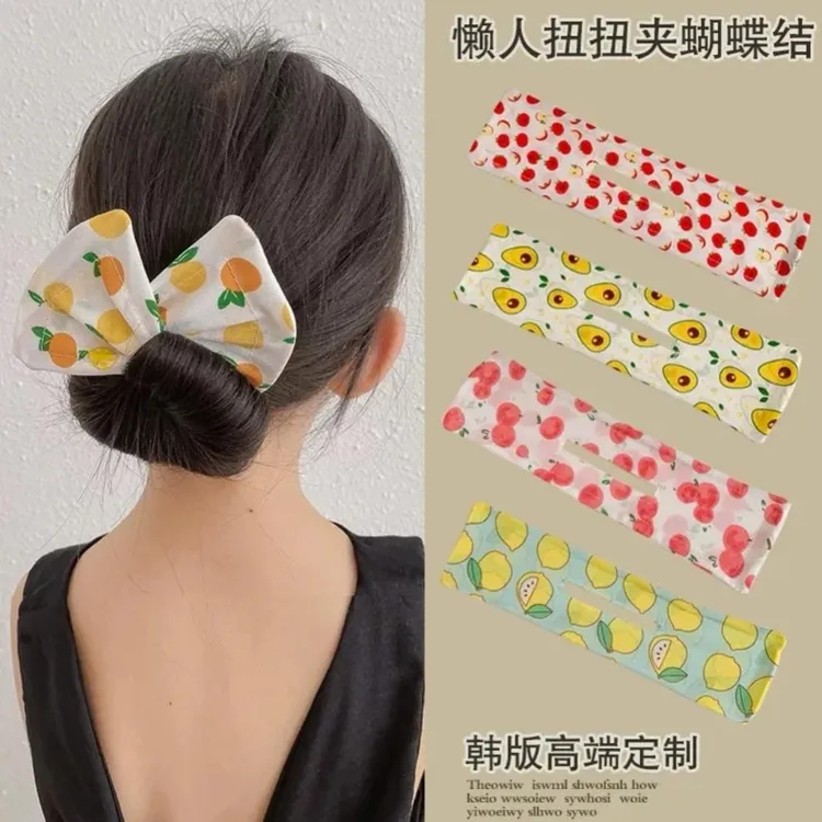 2025新款魔术扭扭夹懒人蝴蝶结发夹儿童丸子头盘发神器发箍发带