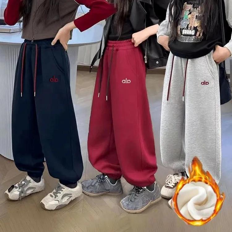 （加绒款）儿童长裤冬季加绒休闲风秋冬新款女休闲裤加厚女童休闲裤