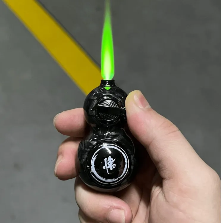 【2025创意】黑悟空葫芦打火机 防风绿焰 旋转把玩 解压个性 男友礼