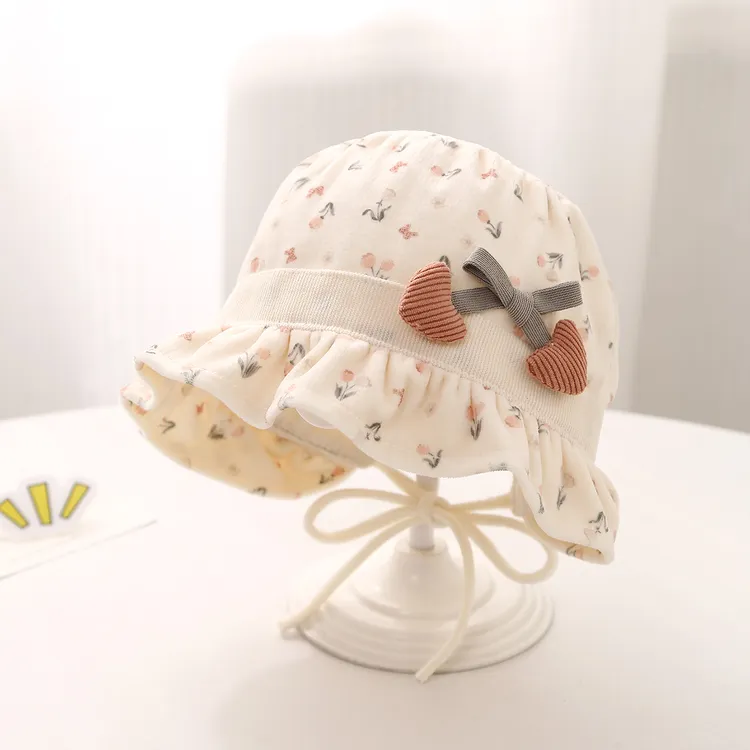 女宝宝帽子春秋季婴幼儿包头帽公主风可爱小月龄秋冬女婴儿护耳帽