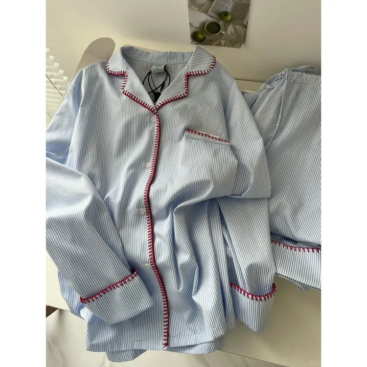 【DMXJ大梦想家】甜美休闲长袖睡衣女春夏2025新款套装外穿家居服