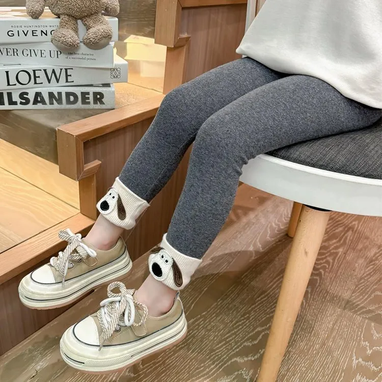 女童打底裤春秋2025新款儿童洋气女宝宝秋季弹力纯棉外穿秋装裤子