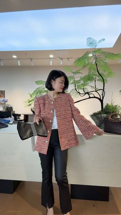 TANTAN 百搭显瘦休闲小香风外套2403