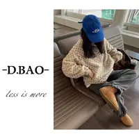 X'Dan-韩系Chic秋冬撞色爱心摇粒绒套头上衣063号2996