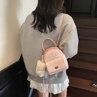 艾米女包2025新款小众链条时尚百搭格子印花设计潮流洋气双肩包