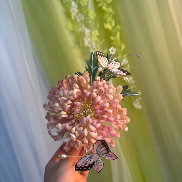 古风发饰汉服发簪 手工制作默认微瑕 均有色差 不是绒花