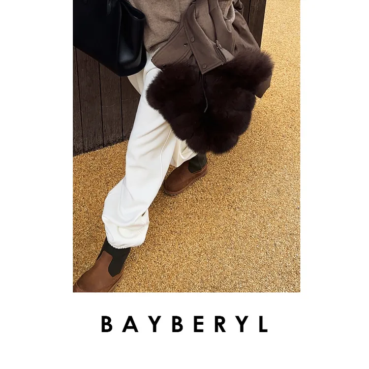 BAYBERYL老贝卷卷裤*加绒束口松紧腰冬卫裤休闲裤9XXK5K0646-11/9