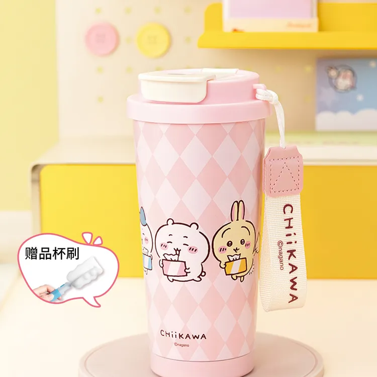 名创优品chiikawa保温杯乌萨奇小八双饮咖啡杯大容量学生