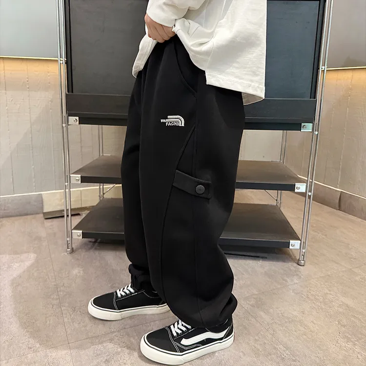 【实体品质】男童裤子春秋季2025新款运动裤大童针织卫裤时髦帅气潮