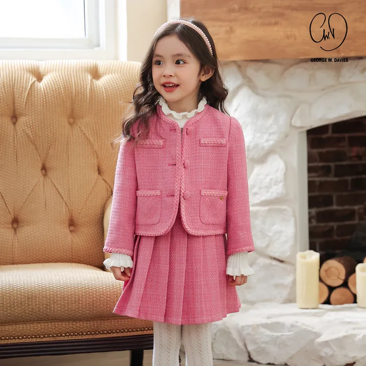 GEORGE W.DAVIES秋款上新小香风套装女童春秋连衣裙SPG0299+0300