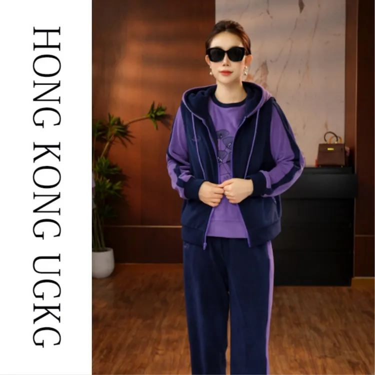UGKG运动套装2025新款女秋冬贵夫人品牌三件套73254ZH154