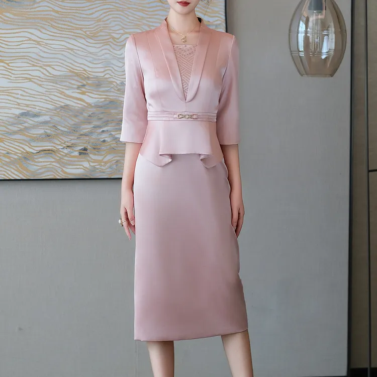 高端喜婆婆礼服平时可穿中式旗袍2025新款喜妈妈婚宴装喜服连衣裙