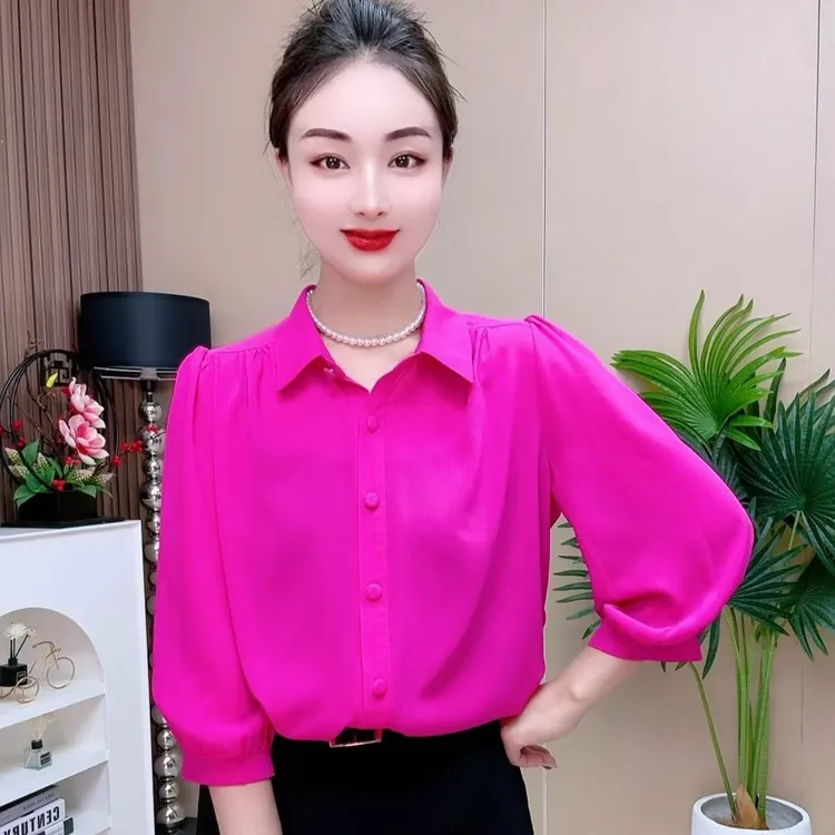 25099款纯色美林麻打底衫女士休闲百搭长袖T恤韩版宽松慵懒上衣