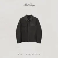 MBNL-F「D.R Classic」秦磊男装100山羊皮油边工艺皮衣LL-WWT0083