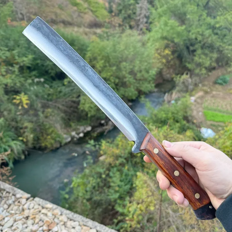 手工锻打砍柴刀户外野营开山路农用伐木刀具剁骨斩骨