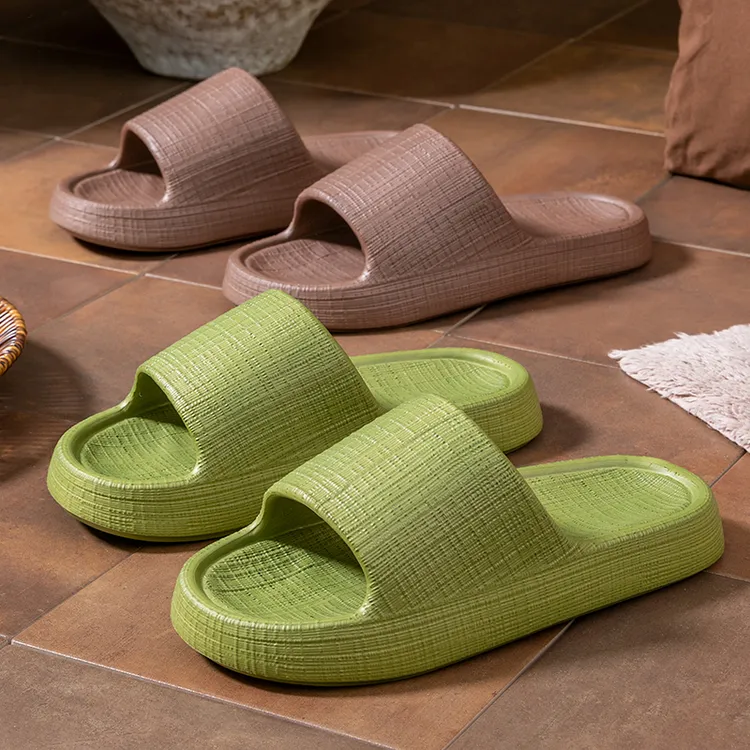 时尚不规则格子款凉拖鞋夏季外穿居家