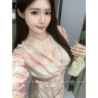 ZJ品770899【粉晶仲夏】清冷法式优雅气质收腰显瘦设计感连衣裙