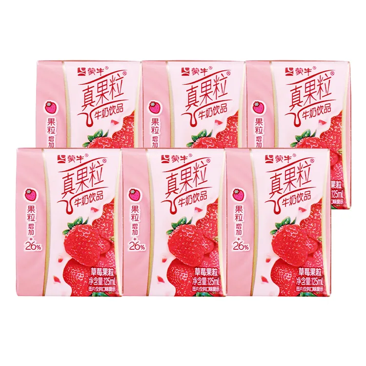 蒙牛小真果粒迷你版 小真果粒草莓味125mL*6盒