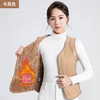 女士2025秋冬新款加绒保暖棉马甲中老年加厚内穿保暖棉服马夹背心