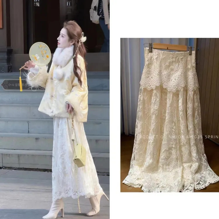 【婷婷】《云水谣》巨重工！秋冬质感刺绣纱裙NM2SDTM2062