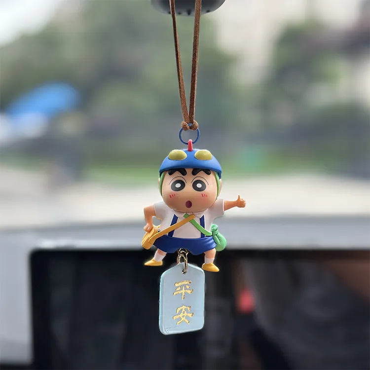 创意可爱蜡笔小新汽车挂件后视镜潮玩公仔挂饰电动车内摆件装饰品