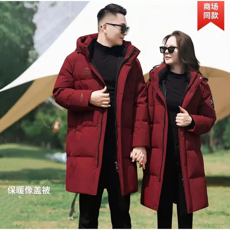 初冬中长款2025年新款男女同款装棉袄连帽外套遮肉显瘦又保暖